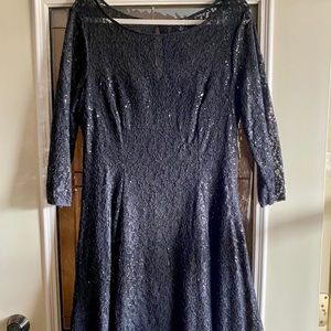 3/4 length sleeve sequin above the knee dress!